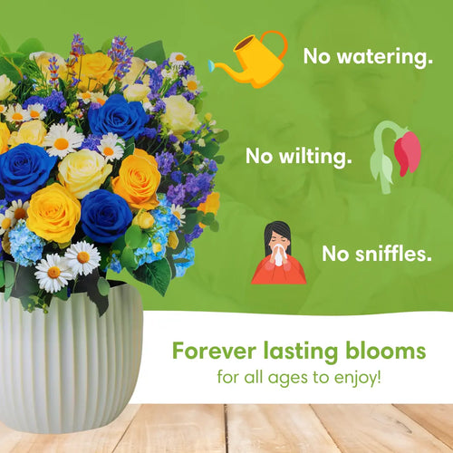 Bouquet pop-up de rêve céruléen