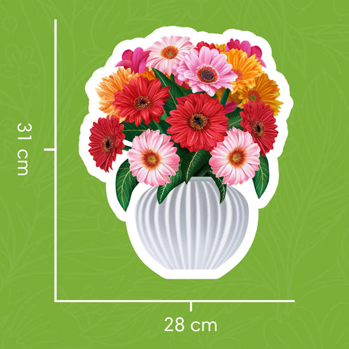Bouquet pop-up gerberas joyeux