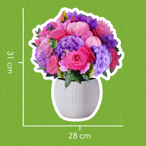 Bouquet pop-up fantasy fuchsia