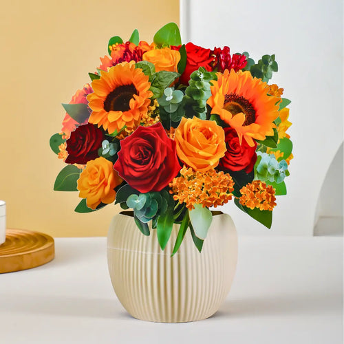 Bouquet pop-up de récolte d'or