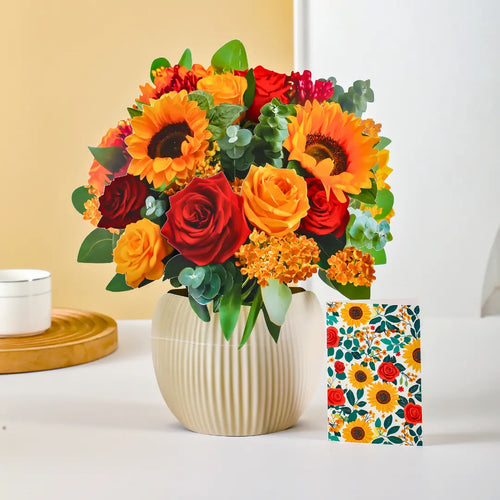 Bouquet pop-up de récolte d'or