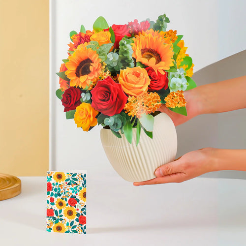 Bouquet pop-up de récolte d'or