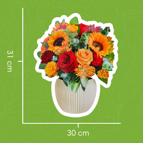 Bouquet pop-up de récolte d'or