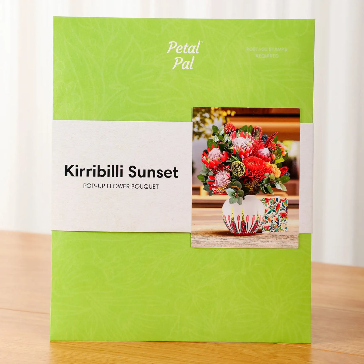 Kirribilli-Sunset-Australian-native-paper-pop-up-bouquet-of-waratah-and-proteas-—-PetalPal
