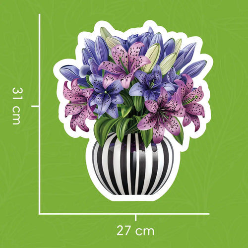 Bouquet pop-up liles tachetées