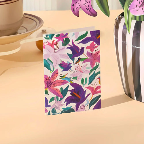 Bouquet pop-up liles tachetées